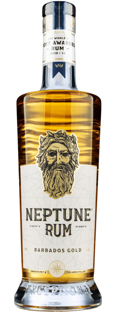 Neptune Rum Barbados Gold Blended Rum 40% - Award Winning 2018/19